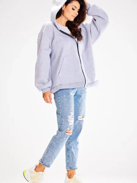 Bluza z kapturem Awama szara