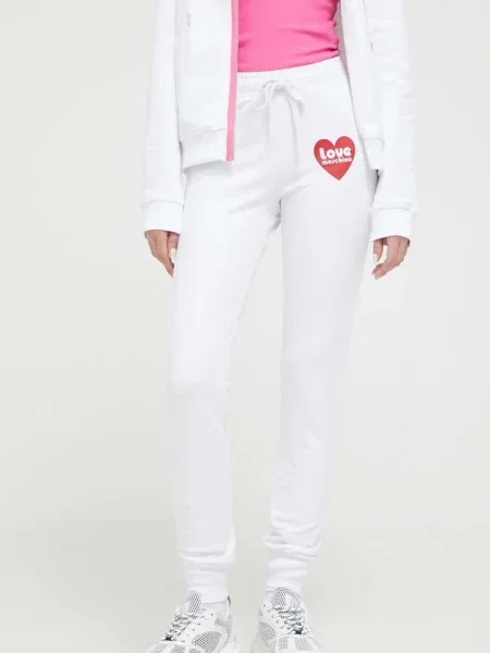 Спортен панталон Love Moschino с принт бяло