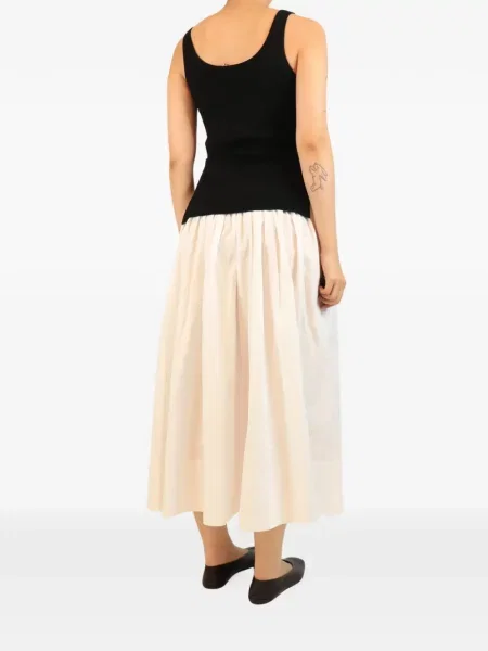 Rochie midi Staud fără mâneci alb