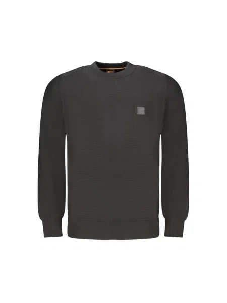 Sweter Hugo Boss z logo czarny