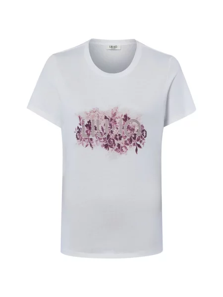 Liu Jo T-Shirt Z Kamieniami Ozdobnymi weiss biała