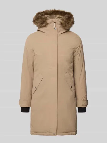 Parka o kroju regular fit z obszyciem sztucznym futrem model ERNA' Didriksons beżowa