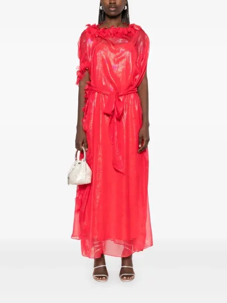 Rochie maxi Baruni de costum roșu