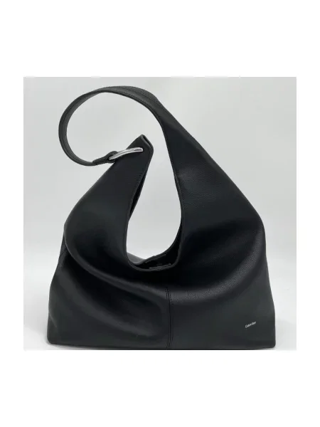 Calvin Klein De piele geantă shopper negru