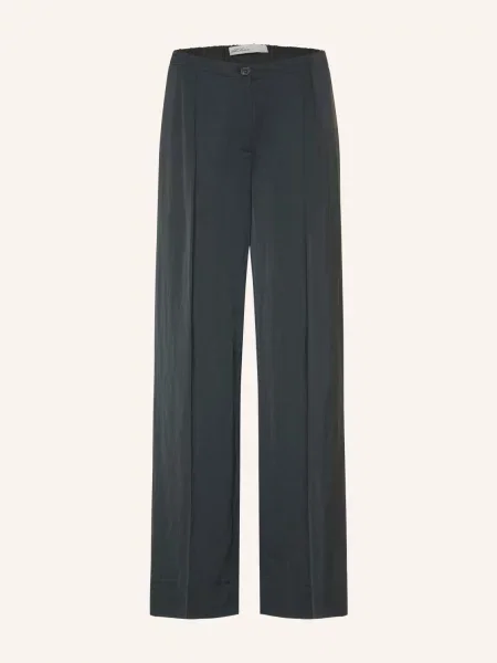 Allsaints Saténové Marlene Kalhoty tmavě modrá