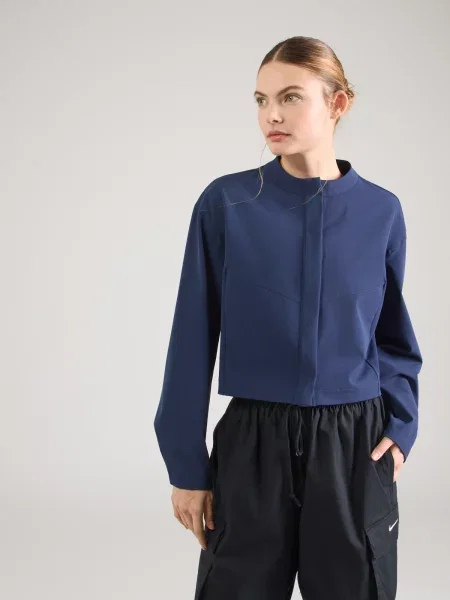 NIKE Športová bunda námornícka modrá čierna