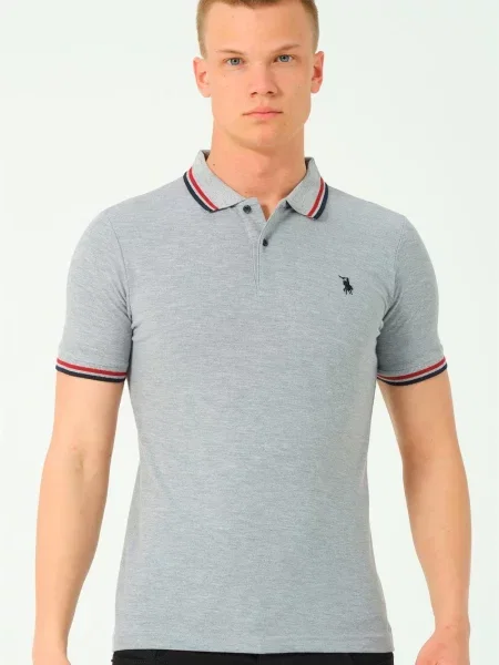 Поло тениска Dewberry сиво