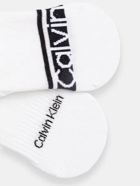 Calvin Klein kotníkové ponožky bílé