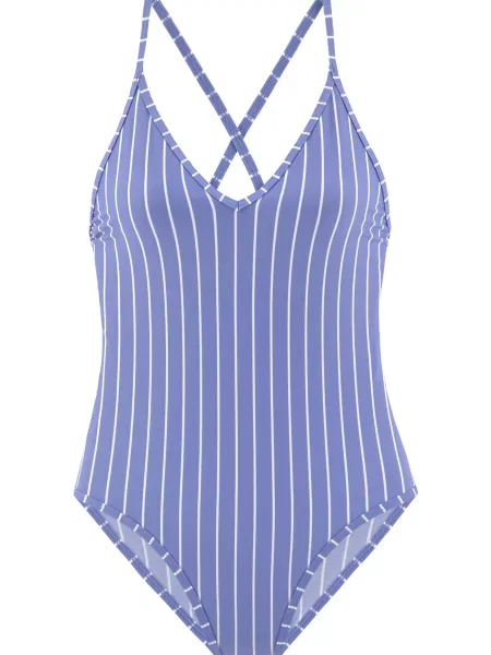 VIVANCE Enodelne kopalke svetlo modra bela