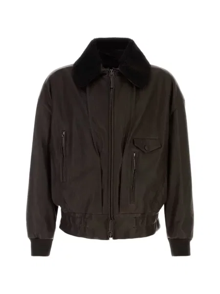 Gulerat geanta de piele Giorgio Armani maro