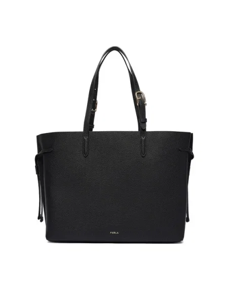 Geantă shopper Furla din piele negru