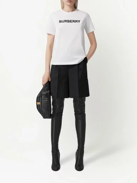 Raštuotas marškinėliai Burberry balta