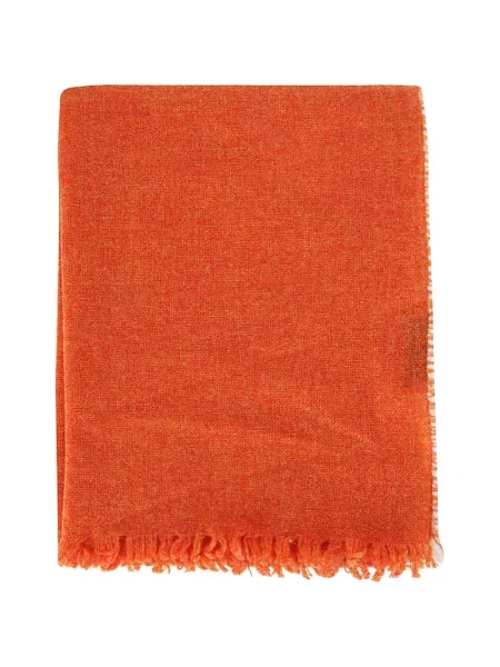 Šal Oats & Rice na rese od kašmira narančasta