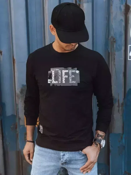 Bluza z nadrukiem Dstreet czarna