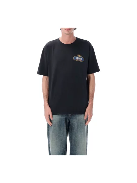Rhude Koszulki Mężczyzna L Racing Crest Tee czarny