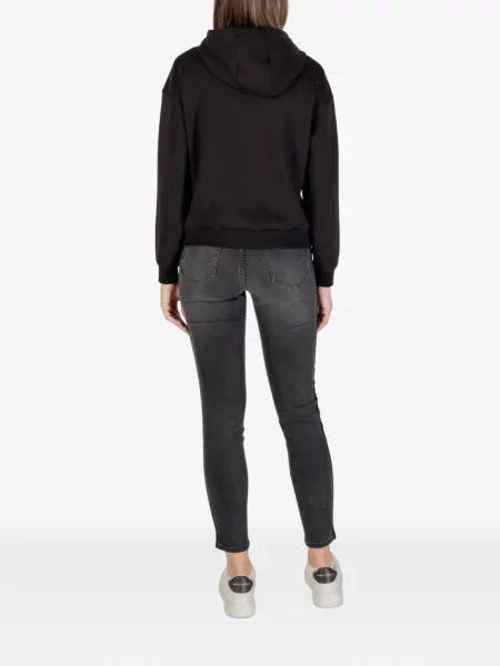 Kapucnis melegítő felső Armani Exchange autogrammal fekete