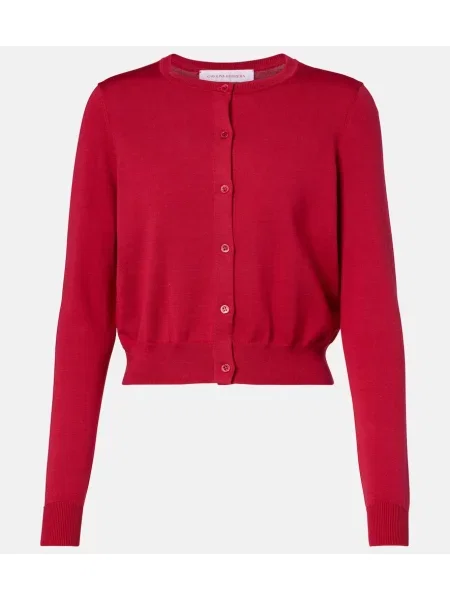 Cropp cardigan Carolina Herrera de mătase roz