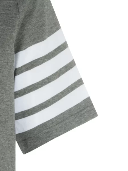 Tricou Thom Browne cu dungi gri