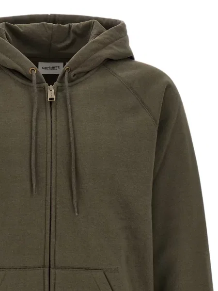 Geacă Carhartt Wip cu glugă verde