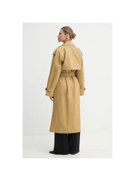 Ivy Oak trencz zielony przejściowy oversize brązowy