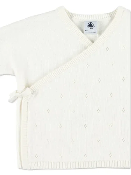 Kardigan dziecięcy Petit Bateau biały