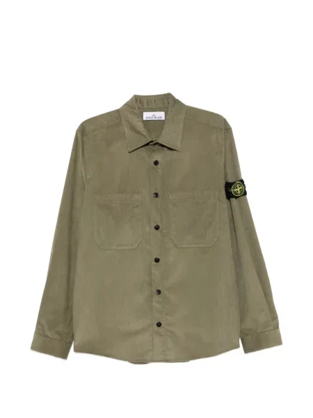 Kordbársony ing Stone Island strasszokkal zöld
