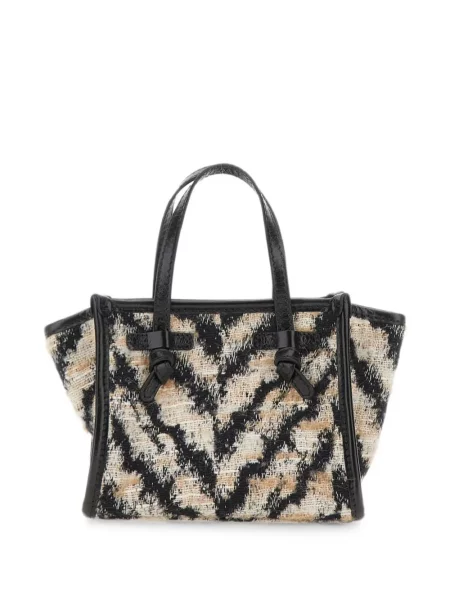 Jacquard shopper táska Marcella Club fekete