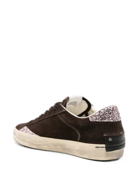 Sneakers Crime London με φθαρμένο εφέ καφέ