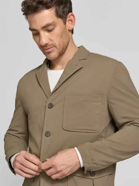 Marynarka garniturowa o kroju regular fit z kołnierzem z połami model HALLS HYBRID' Selected Homme oliwkowa