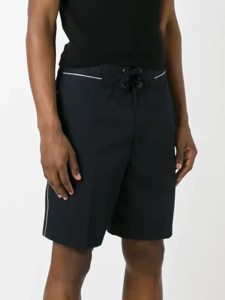 Pantaloni scurți Lanvin cu cordon albastru