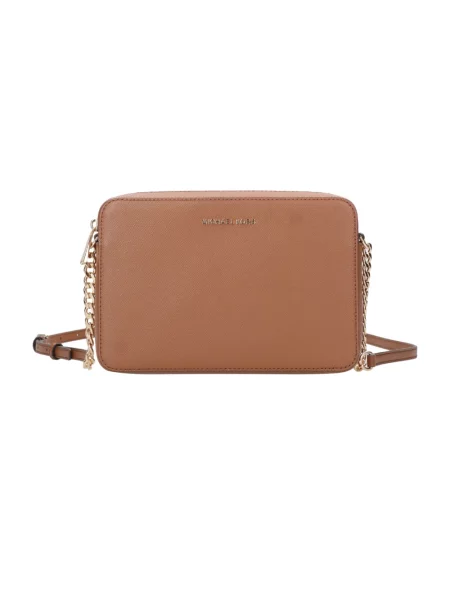 Torebka Michael Kors skórzana z logo brązowa