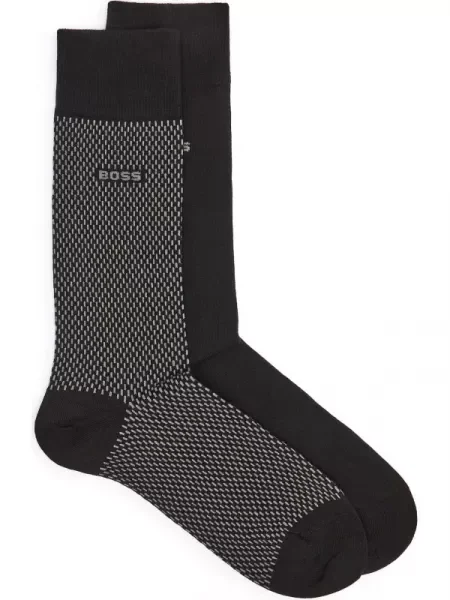 BOSS BLACK Șosete 2P RS Minipattern CC negru