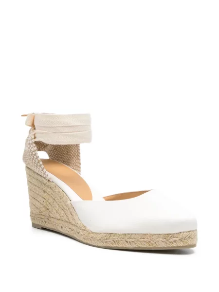Espadrilles Castaner nyakkendővel fehér