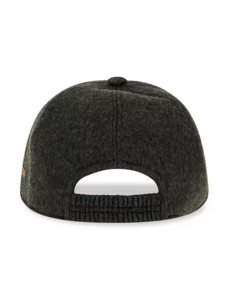 Czapka z daszkiem Zegna wełniana szara