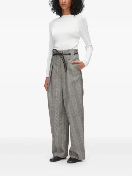 Pantaloni 3.1 Phillip Lim în carouri gri