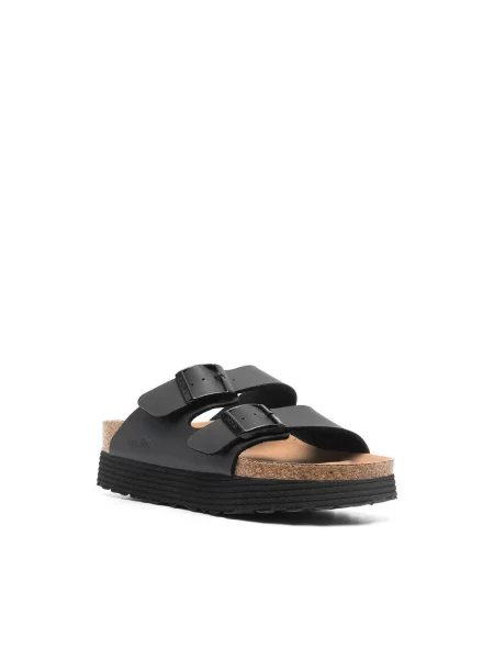 Klapki Birkenstock na platformie czarne