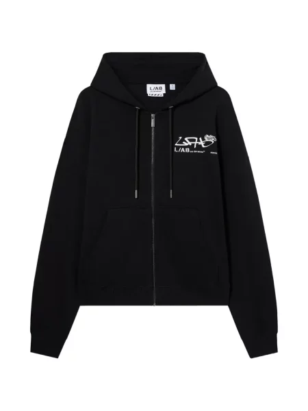 Суичър с качулка L/ab C/o Off-white с принт бяло