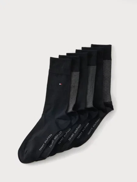 Tommy Hilfiger Underwear Κάλτσες σκούρο γκρι / μαύρο λευκό