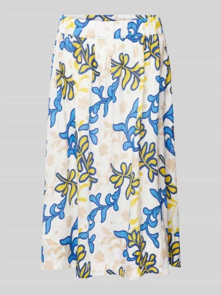 Spódnica lniana z nadrukiem na całej powierzchni model ‘Washer!’ Seidensticker biała