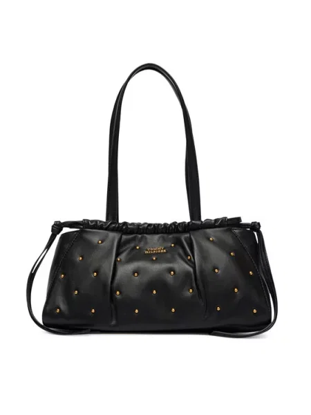 Tommy Hilfiger Ročna torba Soft Leather Shoulder Bag Studs črna