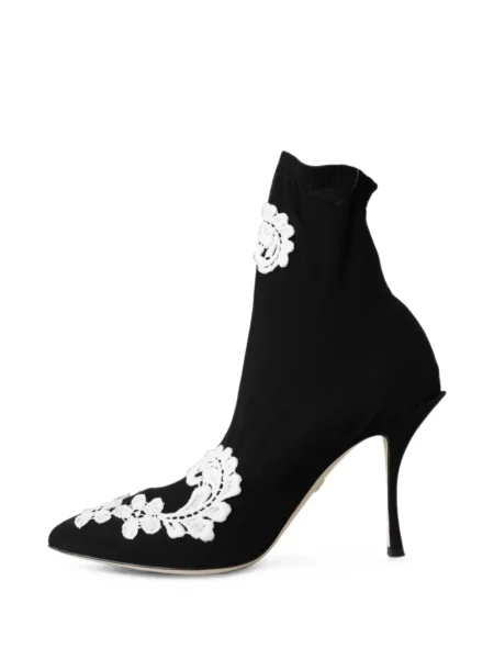 Chiloți Dolce & Gabbana cu model floral slip-on negru