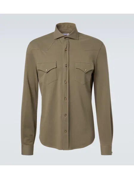 Cămașă Brunello Cucinelli verde