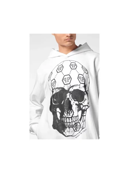 Bluza z kapturem Philipp Plein z kapturem biała