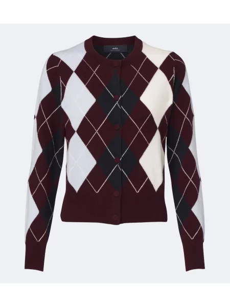 Cardigan Arch4 din cașmir cu model argyle