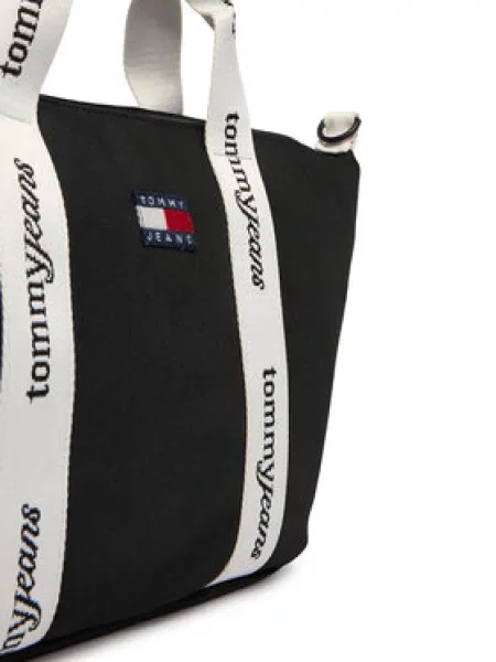 Tommy Jeans Shopper ESS / biela čierna