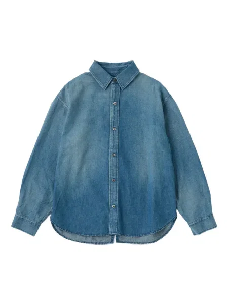 Retro džínová košile Moussy Vintage modrý