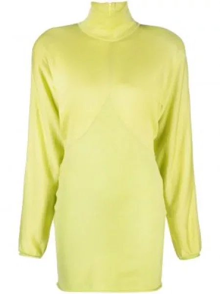 Rochie Philosophy Di Lorenzo Serafini tricotate drapată de costum verde