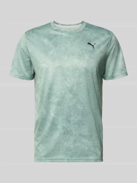 T-shirt sport w kroju regular fit z nadrukiem z logo model M TAD ESSENTIALS' Puma Performance miętowa