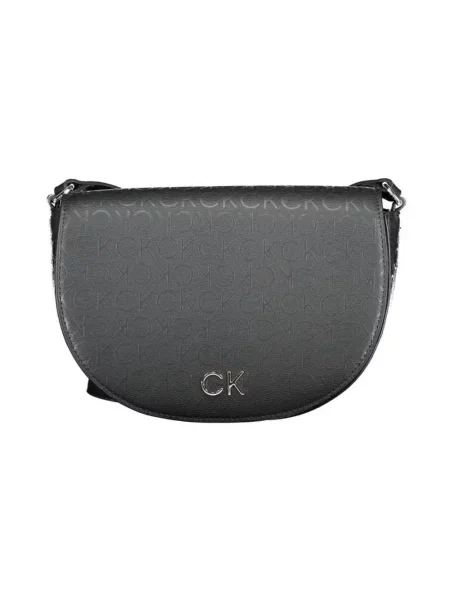Lniana torebka Calvin Klein czarna