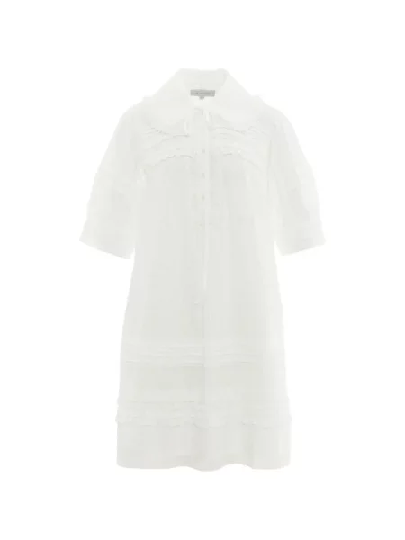 Rochie mini Lee Mathews cu volane alb